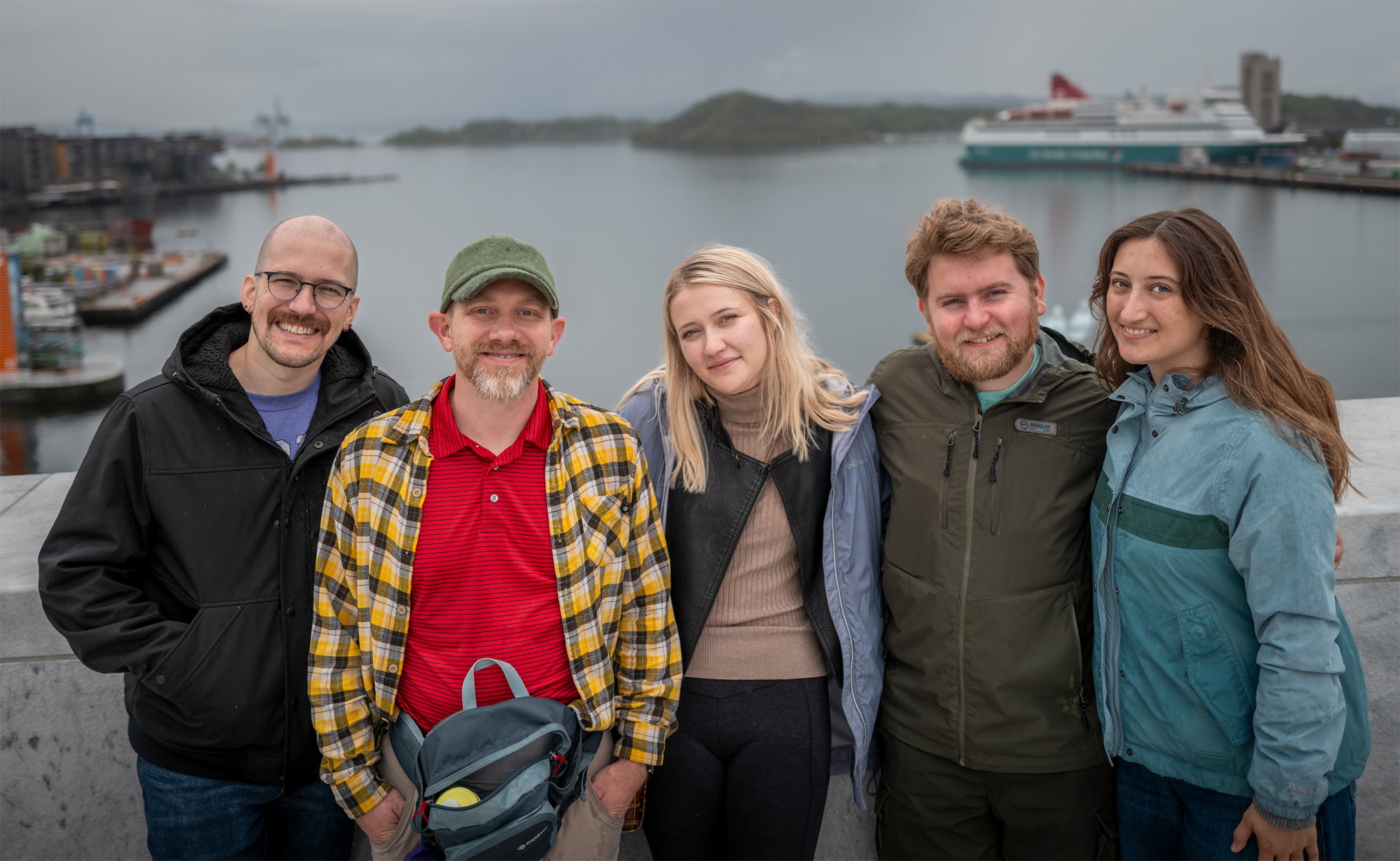 Gustafson and students in Norway